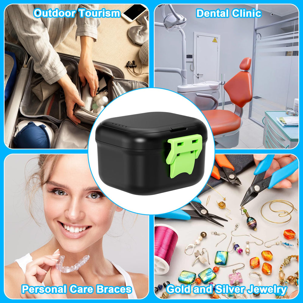 Denture case is dishwasher-safe for easy cleaning