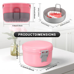 Close-up of the leak-proof silicone seal on the denture case