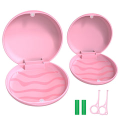 ANYLEY Premium Mouthguard Case pink hero image showing 2-pack with magnetic lock