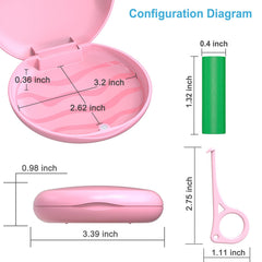 Inside view of the 2-pack retainer cases with storage compartments