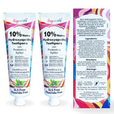 Anymoment 10% Nano Hydroxyapatite Toothpaste bottle and mint flavor tube