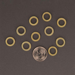 Close-up of precision cutting process for elastomerics