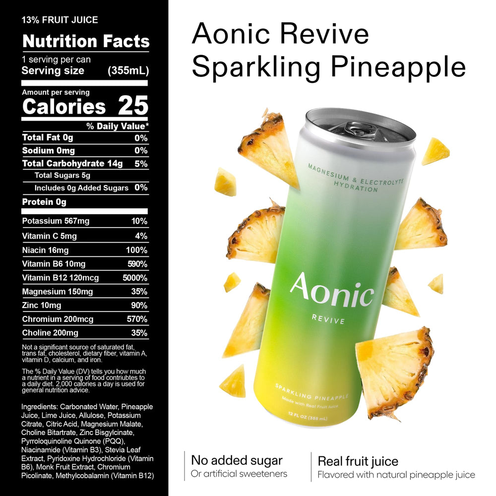 Aonic Revive bottle Orange highlights citrus flavor and electrolyte balance