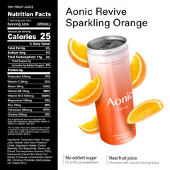 Aonic Revive variety-pack display showing convenient 12-pack for workouts and office days