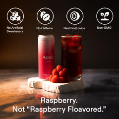 12-pack of Aonic Revive Sparkling Raspberry bottles