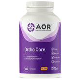 AOR Ortho Core vegan multivitamin bottle with 180 capsules