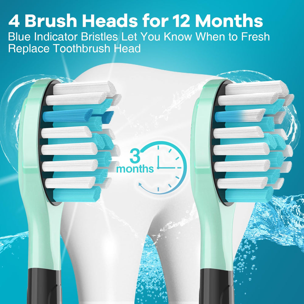 Hygienic cap included with each replacement head.