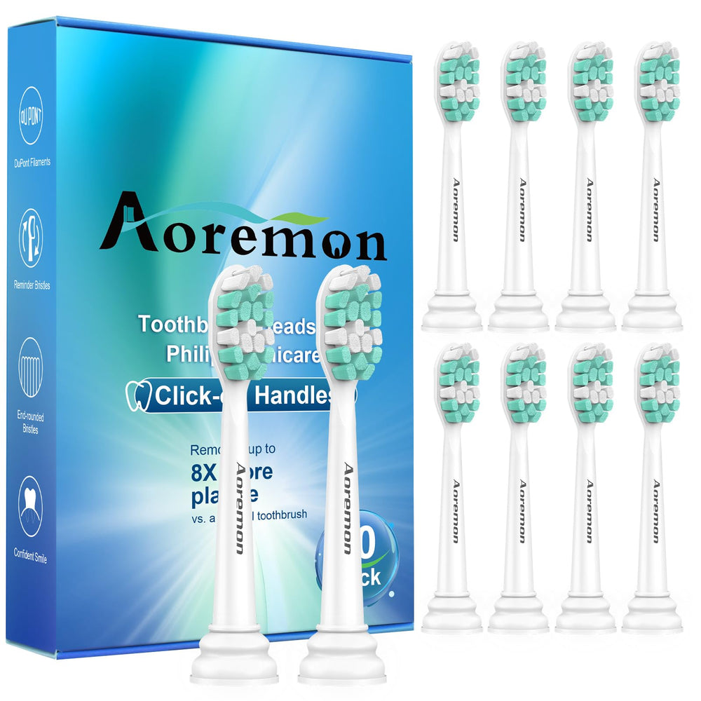 Aoremon replacement heads for Philips Sonicare 4100-6100 series – 10 pack