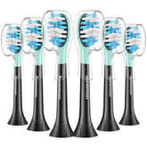 Aoremon Philips Sonicare C2/C3 replacement head – black – 6 count