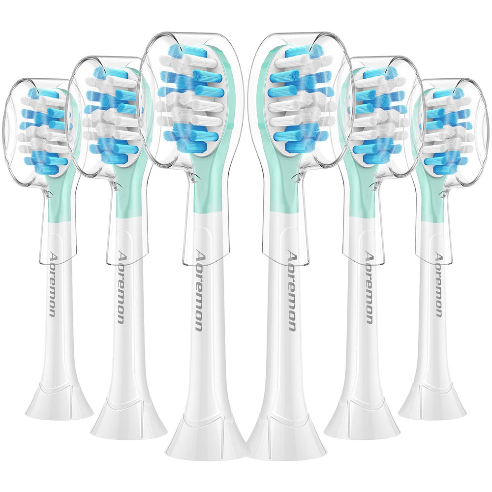 Aoremon replacement brush heads for Philips Sonicare C3 Premium Plaque Control - white, 6 count