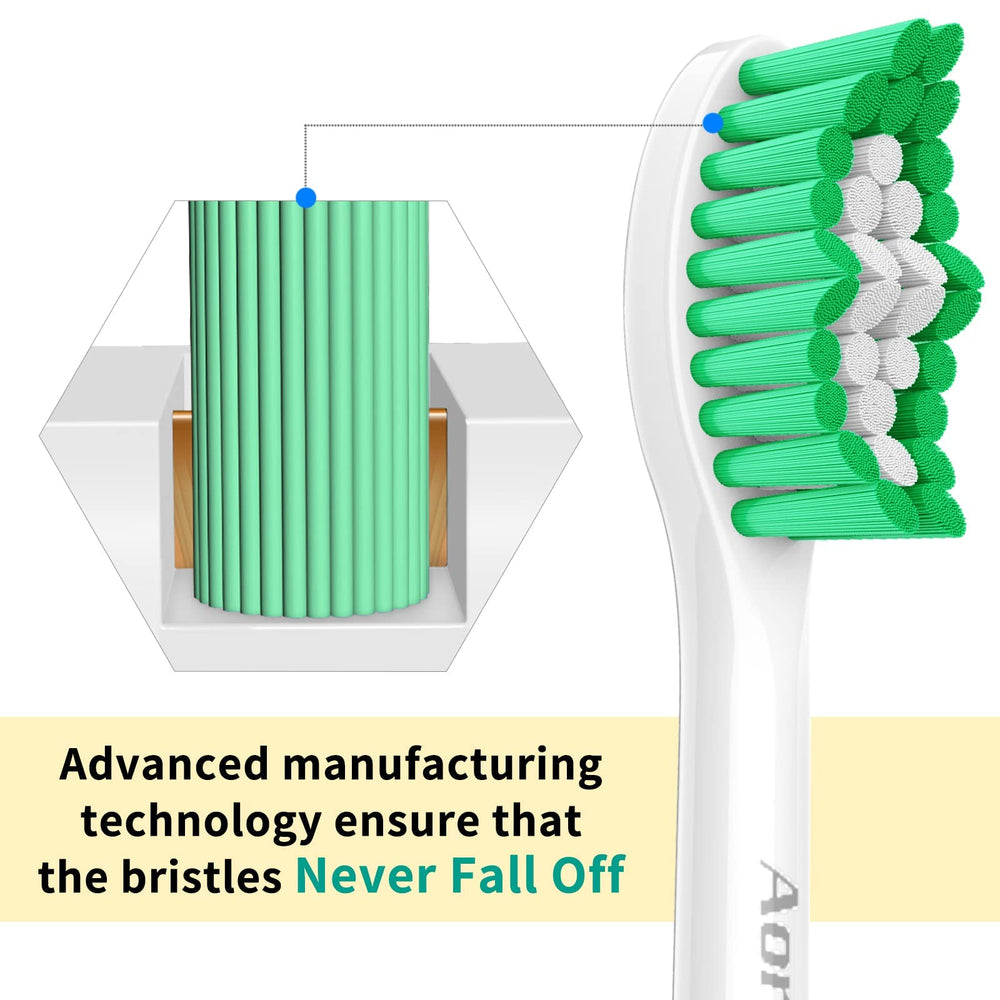 Fade-to-blue bristle indicator signaling when replacement is due