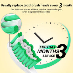 Hygienic cap included with each replacement brush head