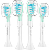 Front view of Aoremon replacement heads for Sonicare C3, 4-count, white