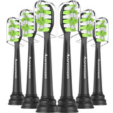 Aoremon 6-pack replacement heads for Philips Sonicare DiamondClean series, black