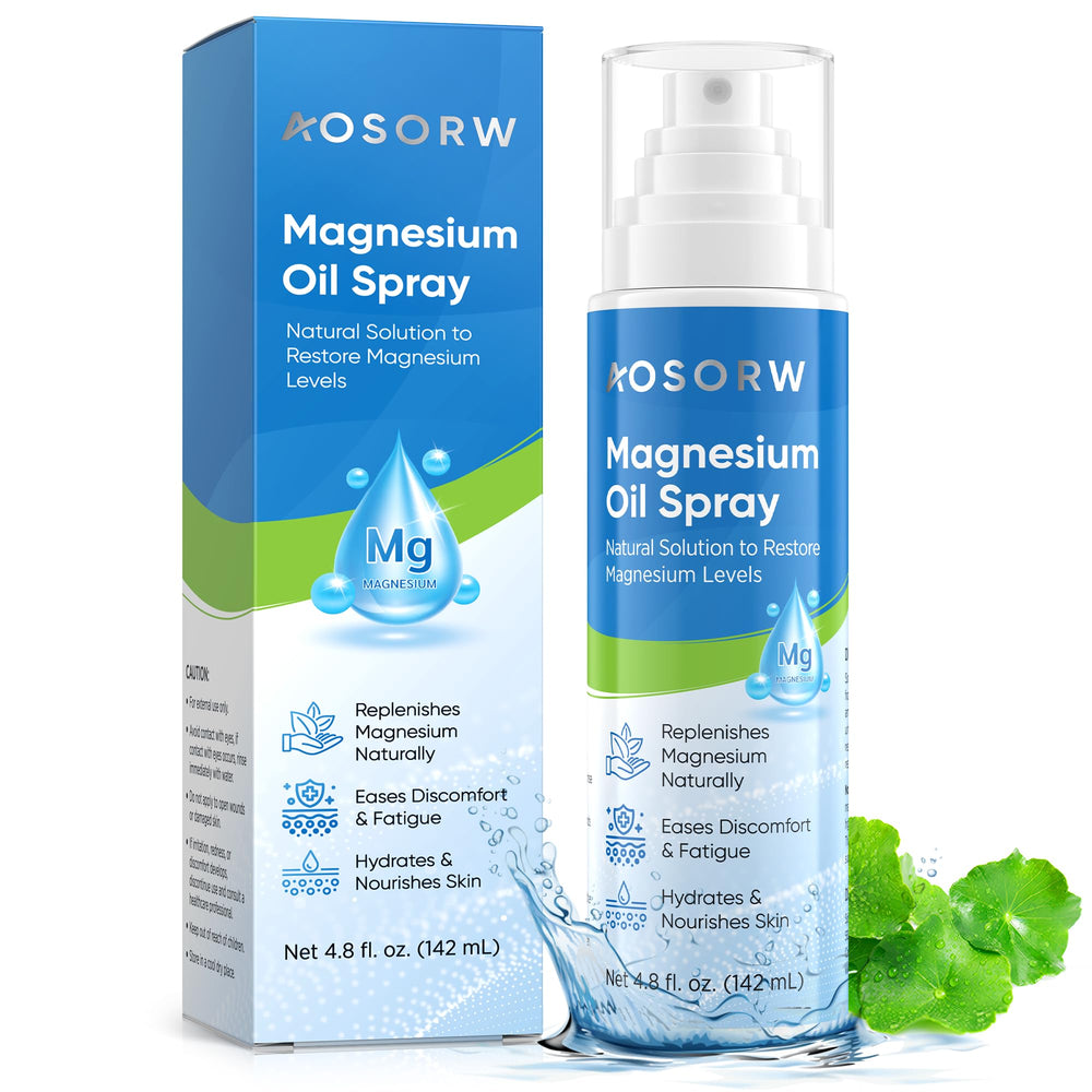 AOSORW Pure Magnesium Oil Spray bottle on a white background