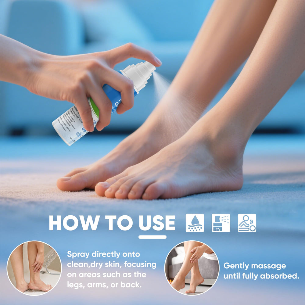 Quick-absorbing non-greasy magnesium oil being applied