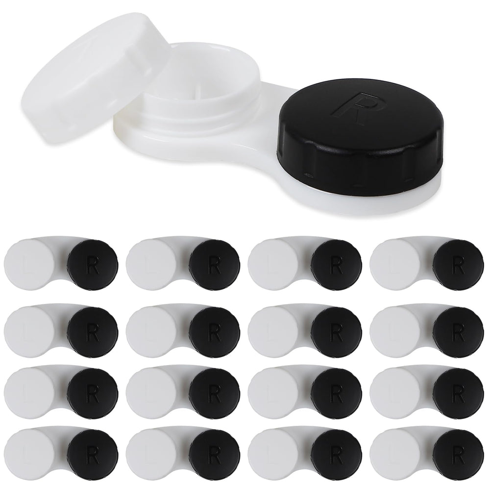 Aoutrow 16-pack black contact lens case box - individual case