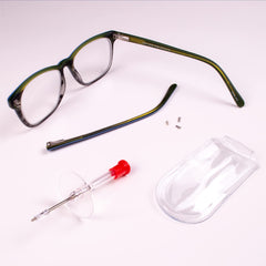 Eyeglass repair kit with screws and tiny parts