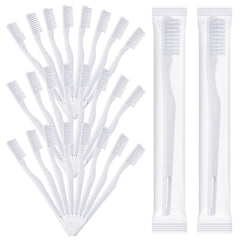 Aphumedc 200-pack disposable toothbrushes, individually wrapped, white