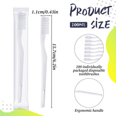 Close-up of soft bristles on Aphumedc disposable toothbrush