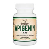 Bottle of Apigenin 50 mg capsules, 120-count