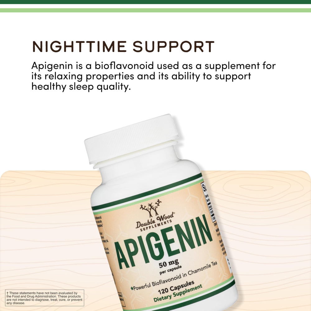 Graphic representing relaxation and sleep support from Apigenin