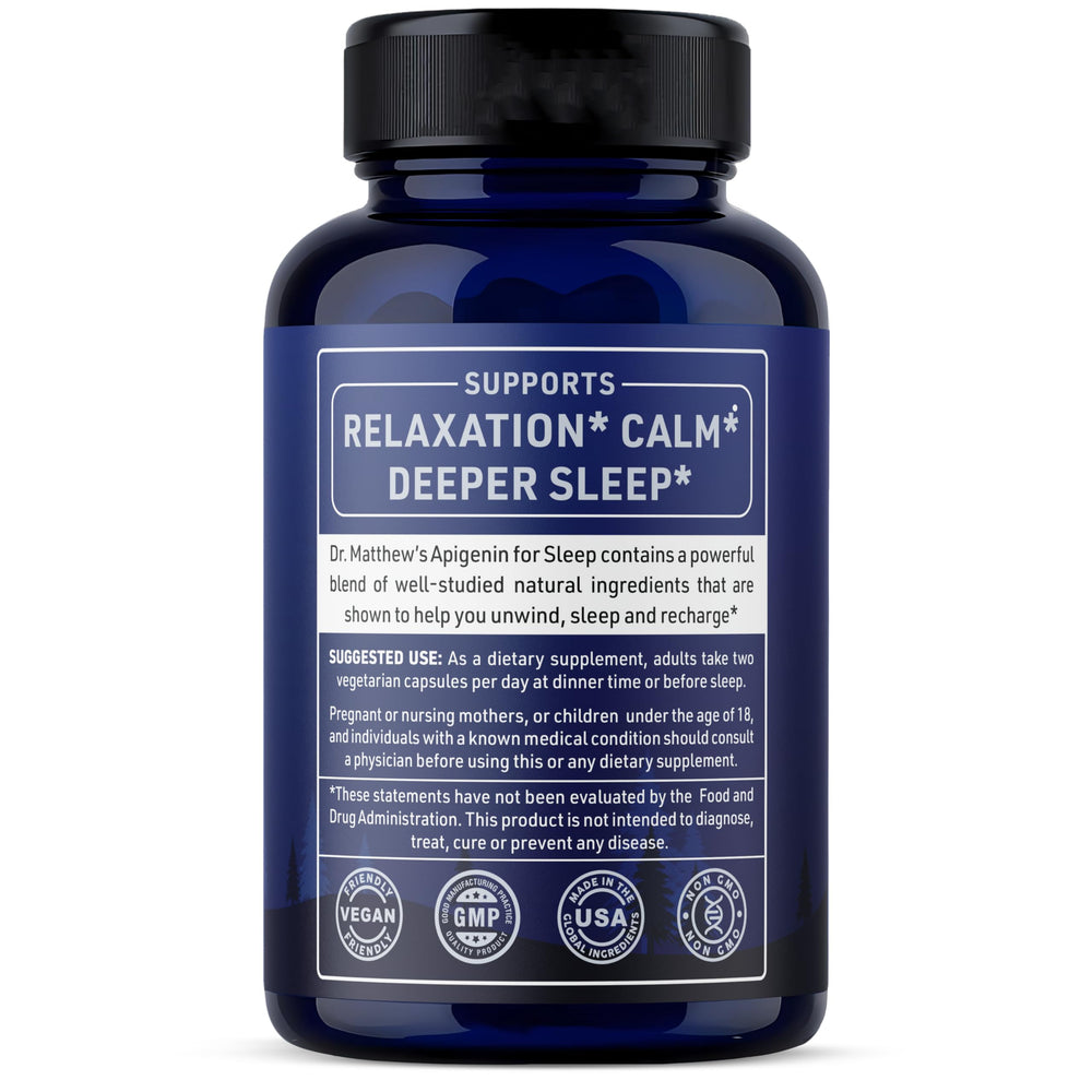 Branding shot emphasizing melatonin-free, plant-based sleep support