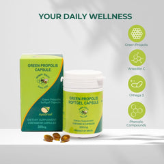 Label on ApisBrasil Green Propolis bottle showing 90-count