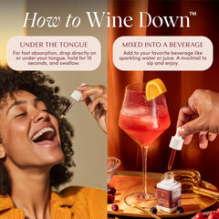 Serving Wine Down: dropper used directly in mouth