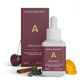 Front view of Apothékary Wine Down bottle