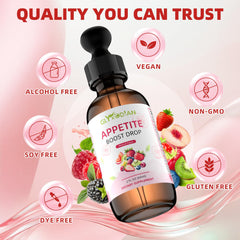 Droppers with appetite booster liquid