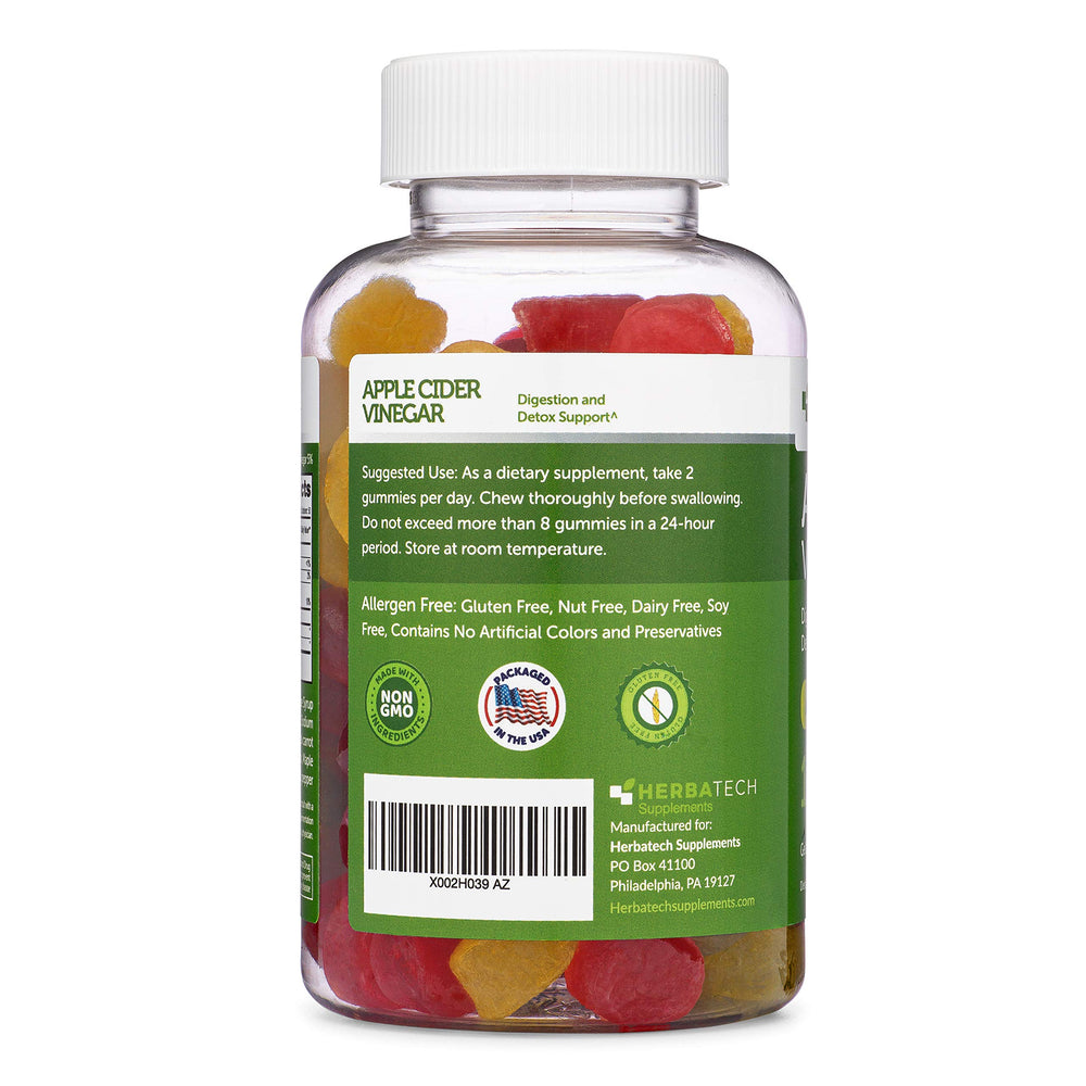 Ginger dry extract infused Apple Cider Vinegar Gummies