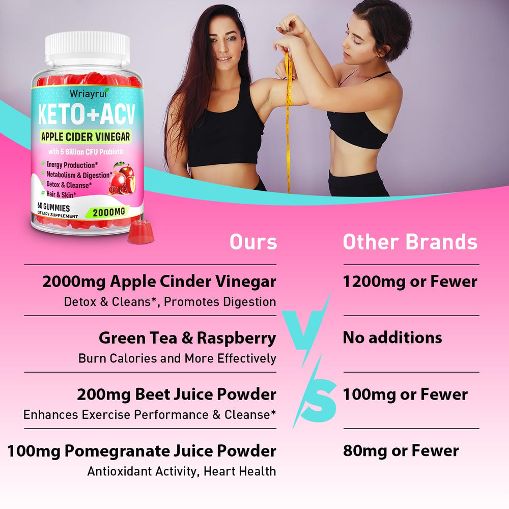 Keto-friendly Apple Cider Vinegar Gummies