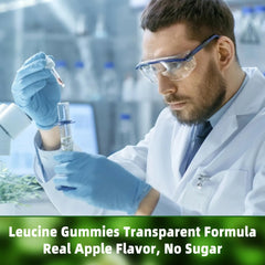 Apple flavor gummies with vegan, non-GMO, gluten-free labeling