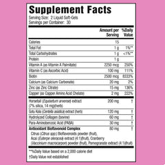 Close-up of 60 soft-gels capsules with cap