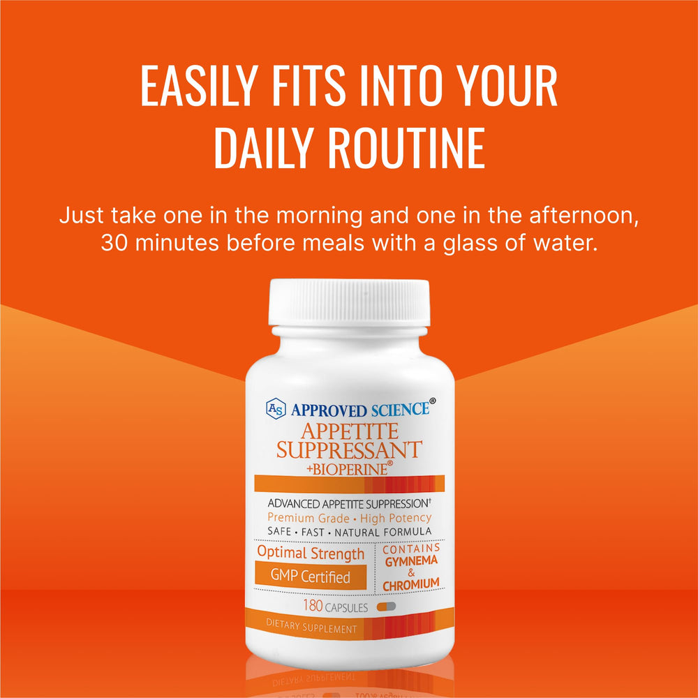 Lifestyle image showing Approved Science Appetite Suppressant packaging