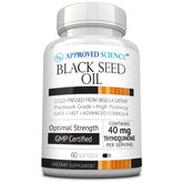 Approved Science Black Seed Oil bottle with 60 softgels