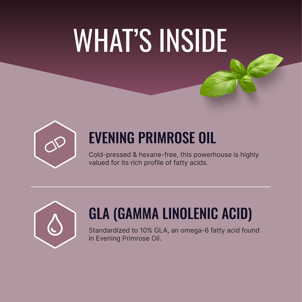 Evening primrose oil softgels close-up