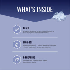 Close-up of Restlex label showing 420 mg magnesium glycinate and 200 mg L-theanine