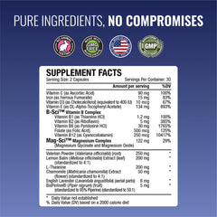 Six capsules arranged beside the Restlex bottle