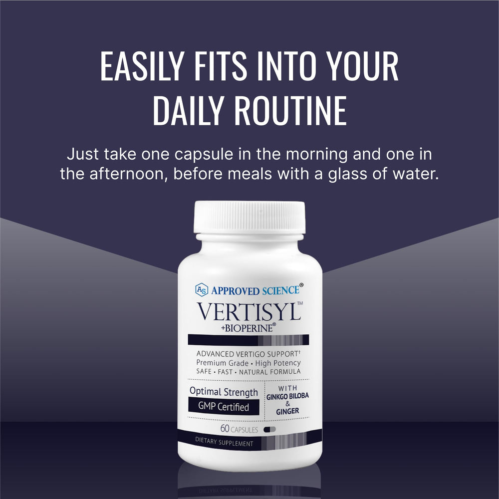 Product lifestyle image showing VertiSyl for balance support