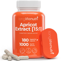 Front view of Apricot Extract bottle showing 1000mg per serving