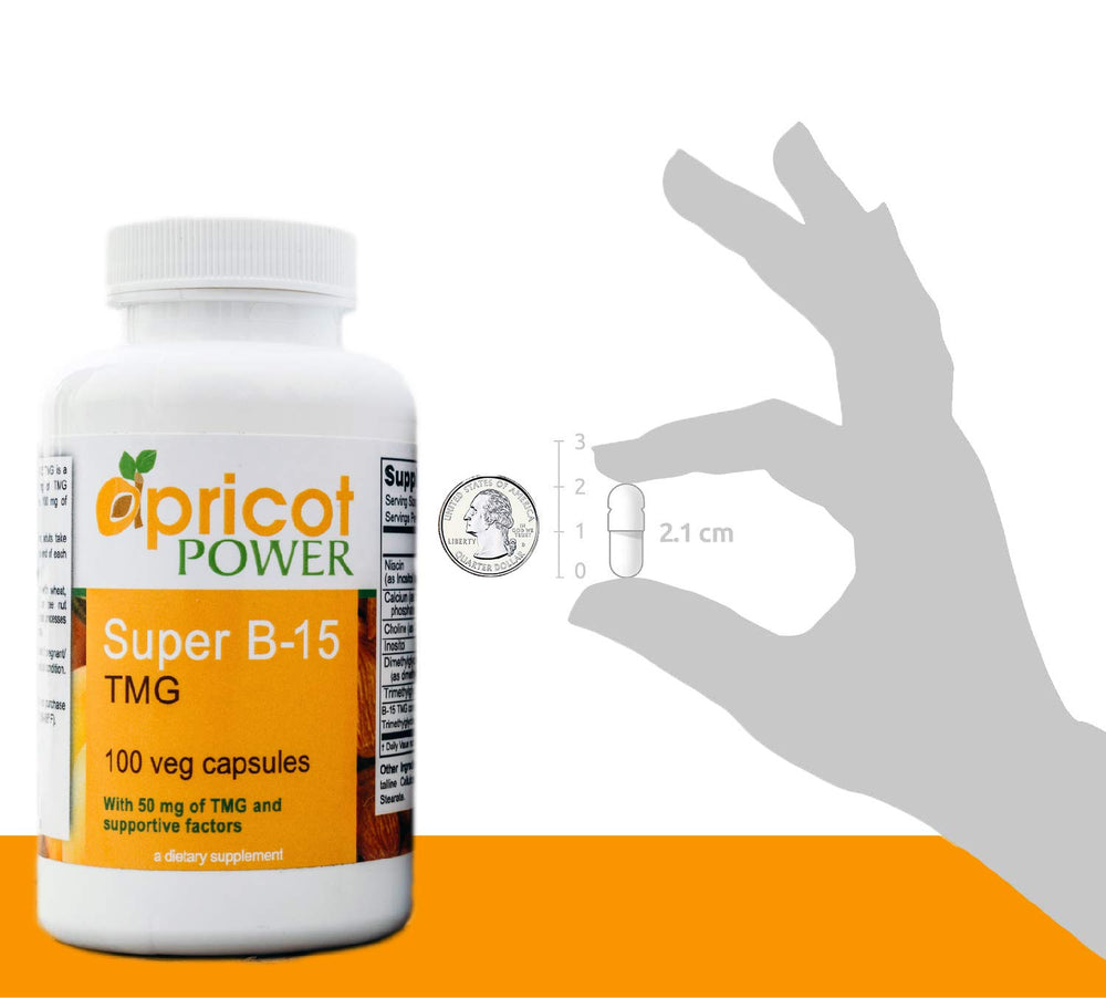 Ingredients and supplement facts for Apricot Power B-15