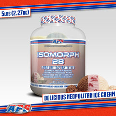 APS Isomorph 28 label close-up highlighting cold-processed whey isolate quality