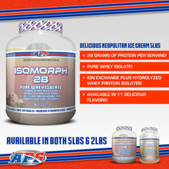 APS Nutrition Isomorph 28 tub in a kitchen for everyday protein use