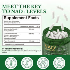 GMP lab-certified NAD supplement label