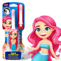 Aqua Mermaid toothbrush side view for kids
