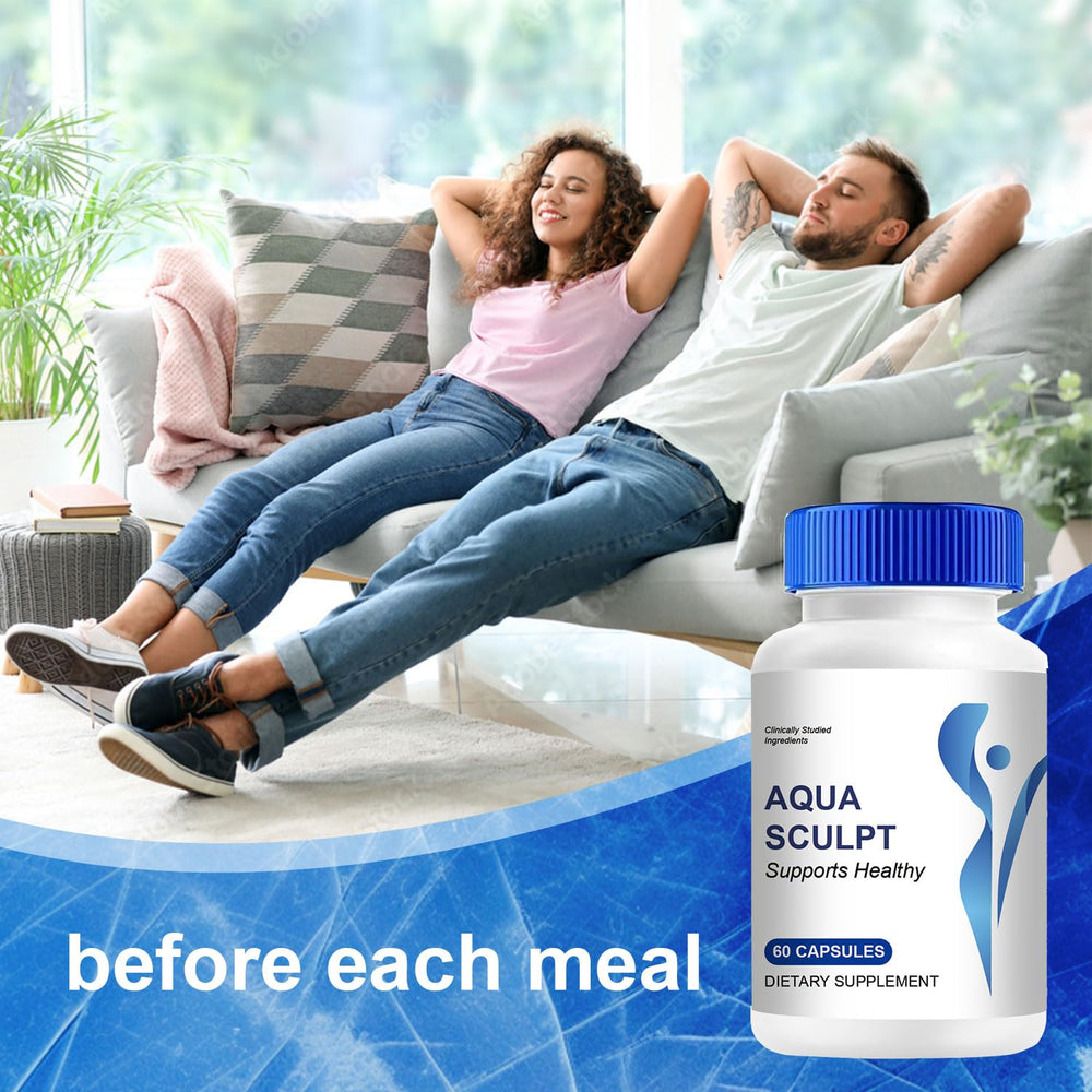 Aqua Sculpt daily-use bottle emphasizes simple two-piece dosing.