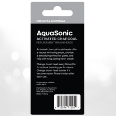 AquaSonic brush heads attached to a Black Series handle in use