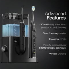 Black Series Pro electric toothbrush from AquaSonic HDCPro